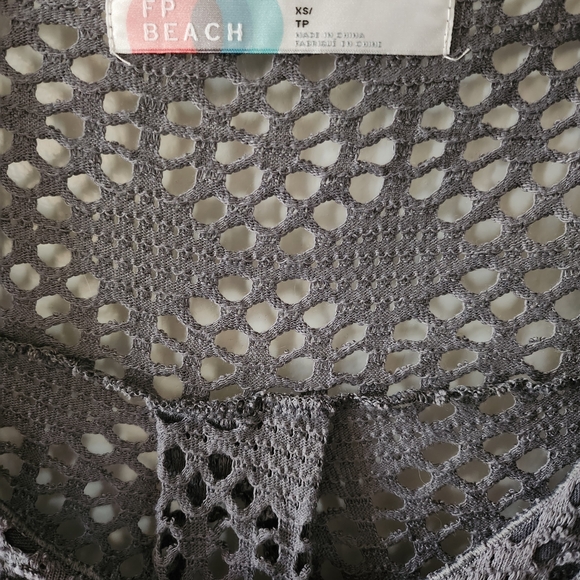 Free People Beach Love Song Crochet Duster Blue - Picture 7 of 11